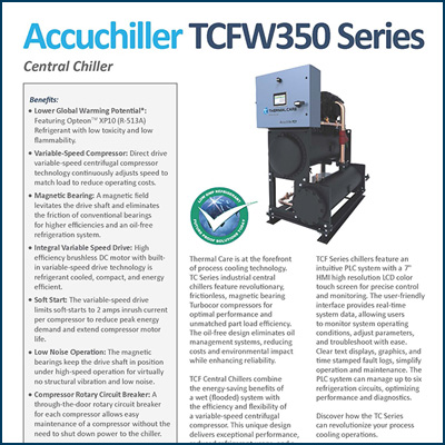 TCFW350 with centrifugal compressor